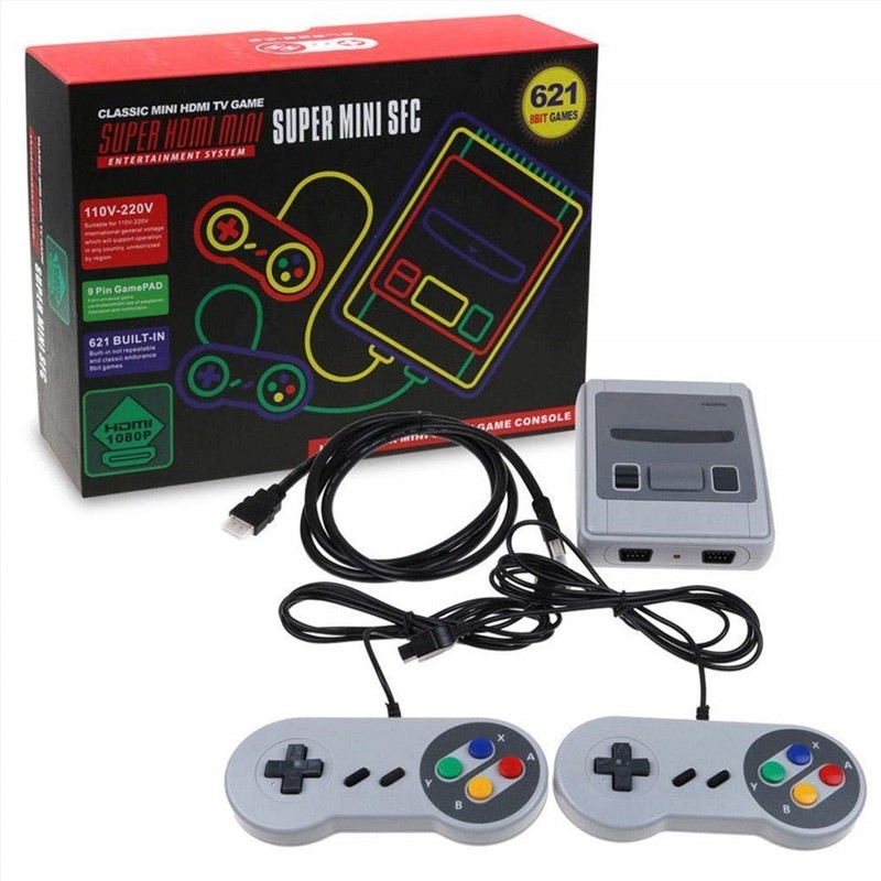 Console PowerRetro Super Mini SFC HDMI 621 Jogos Clássicos