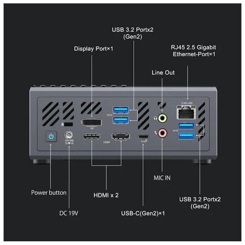 Minisforum Elitemini B550 Ryzen 7 5700G/32GB/512GB - Mini PC - Ítem1