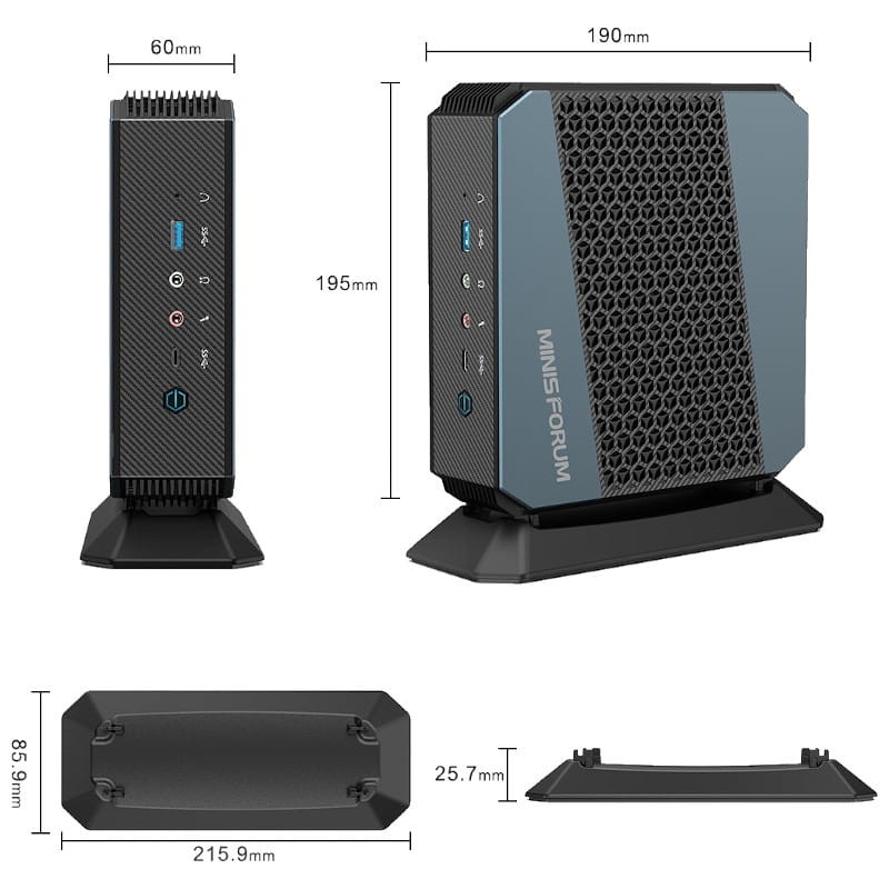 Minisforum EliteMini HX90 Ryzen 9 5900HX/32Go/512Go - Mini PC - Ítem1