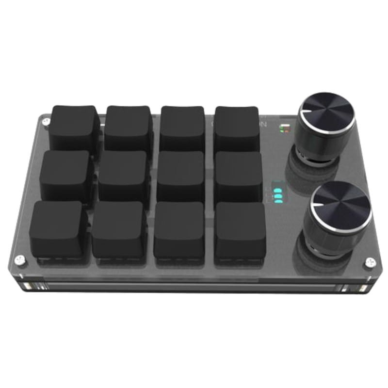 Mini Teclado Mecânico para Programadores 12 teclas + 2 Botões Bluetooth + USB Preto - Item2