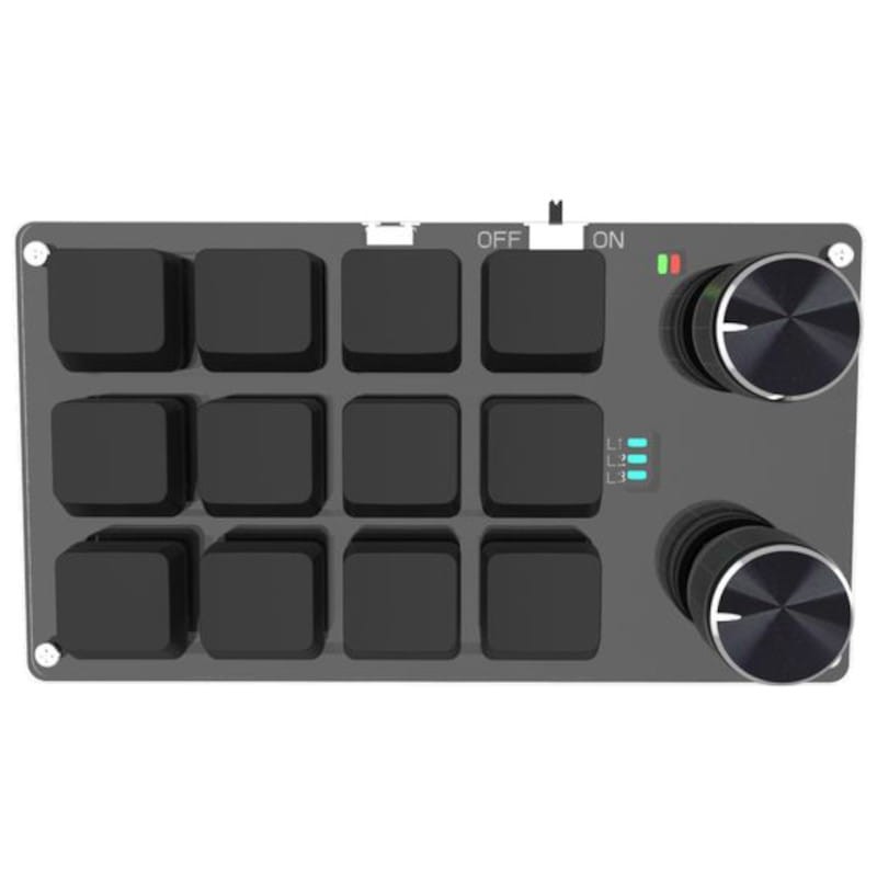 Mini Clavier Mécanique pour Programmeurs 12 Touches + 2 Boutons Bluetooth + USB Noir - Ítem3
