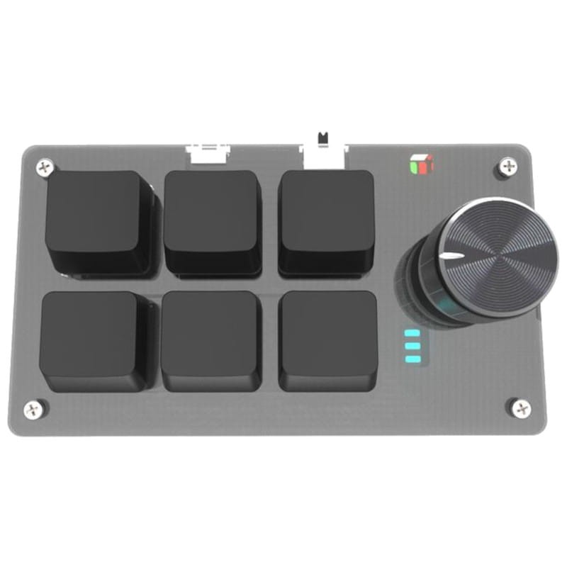 Miniteclado Mecánico para Programadores de 6 Teclas + 1 Perilla Bluetooth Negro - Ítem1