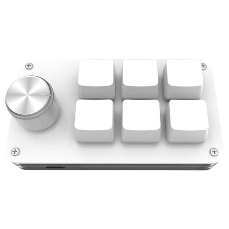 Mini Clavier Mécanique pour Programmeurs 6 Touches + 1 Bouton USB Blanc - Ítem