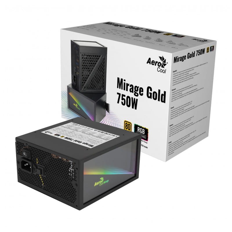 Aerocool MIRAGEGOLD750 750W RGB - Fonte de alimentação - Item4