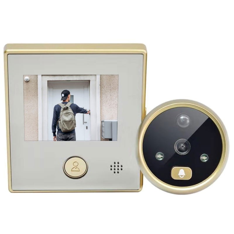Olho mágico digital Escam C07 Ouro - Item1