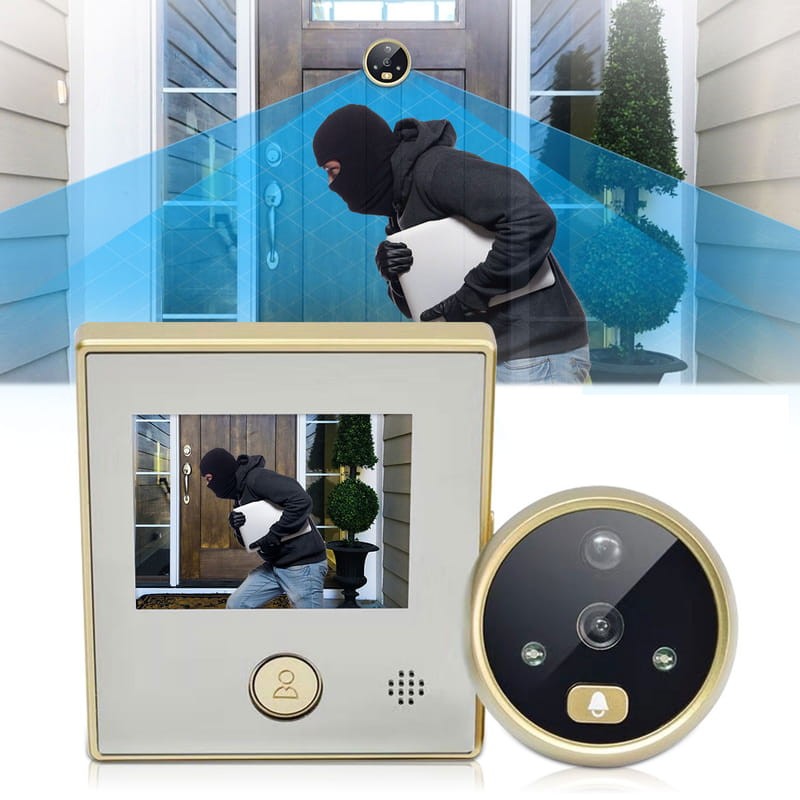 Olho mágico digital Escam C07 Ouro - Item2