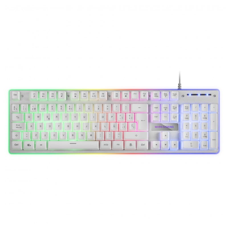 Teclado Gaming Mars Gaming MK220 RGB Blanco - Teclado de membrana - Ítem