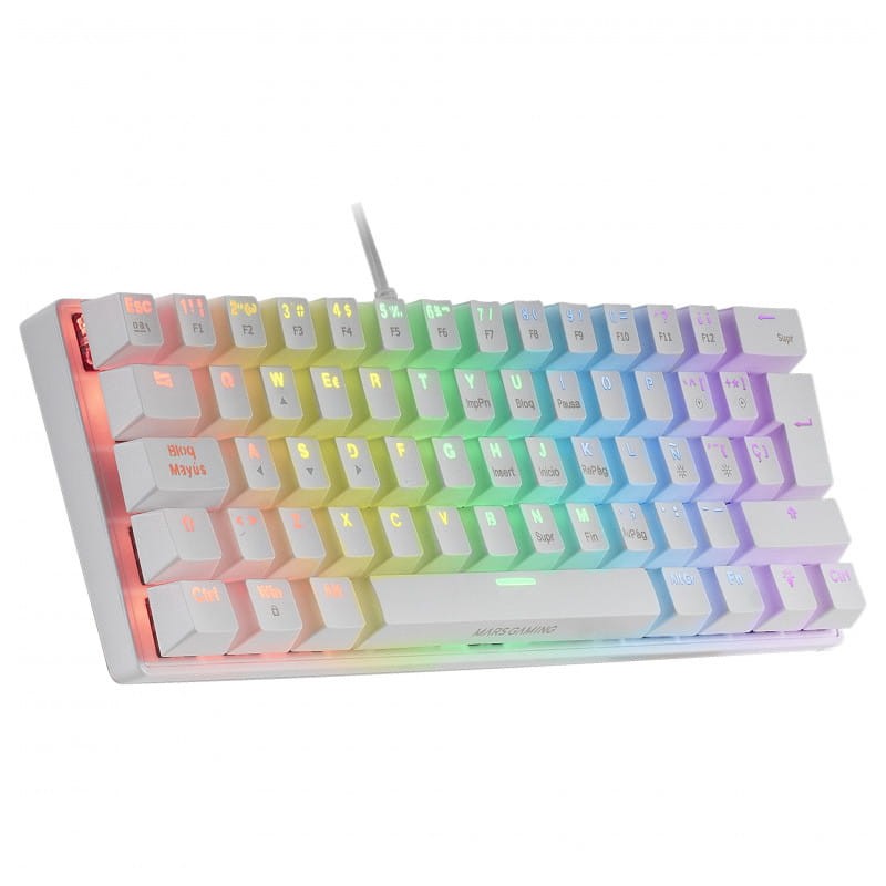 Teclado para jogos Mars Gaming MK60 RGB Branco - Item2