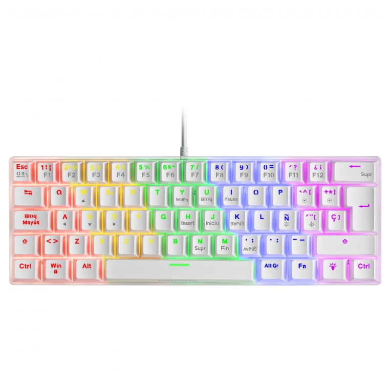 Teclado para jogos Mars Gaming MK60 RGB Branco - Item