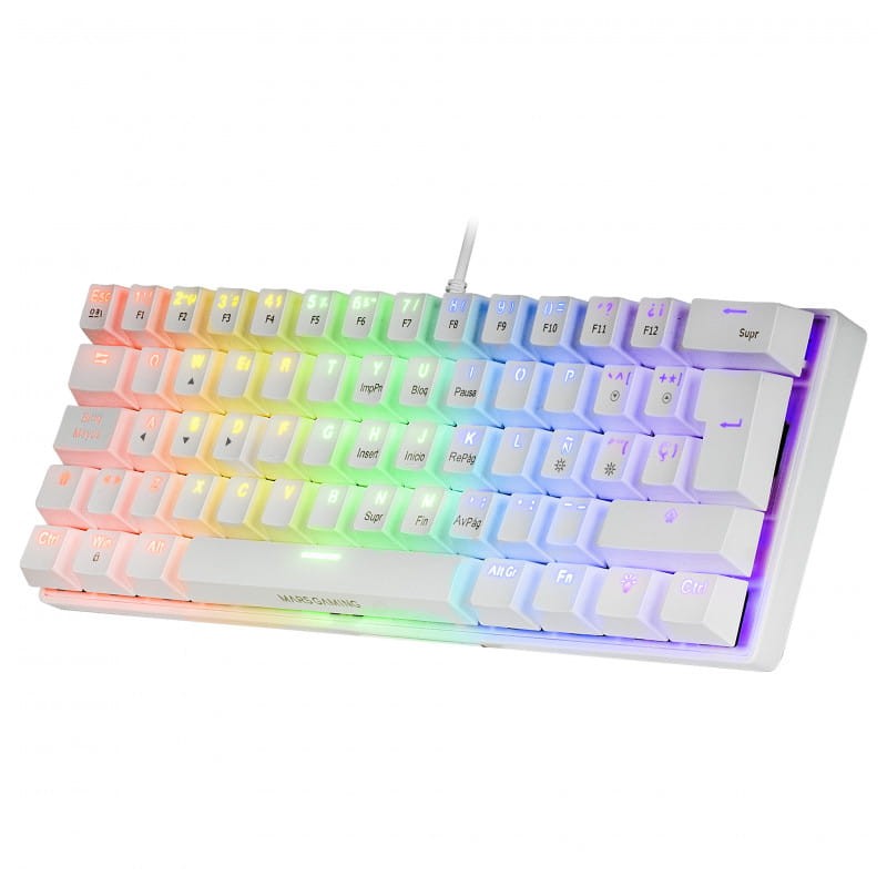 Teclado para jogos Mars Gaming MK60 RGB Branco - Item1