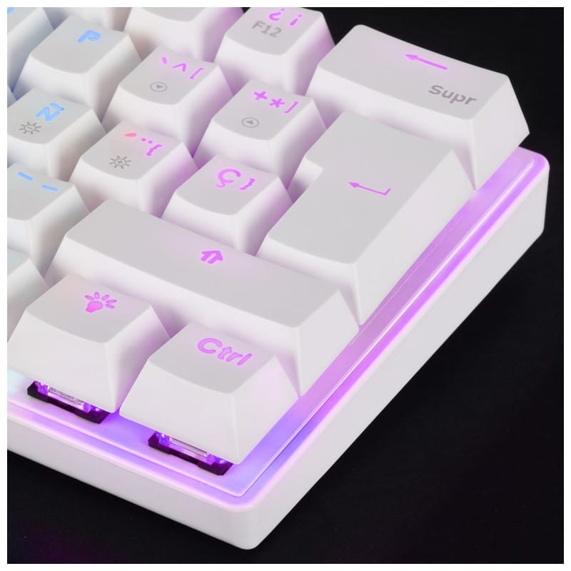 Mars gaming mk60 clavier usb azerty français blanc MK60WRFR