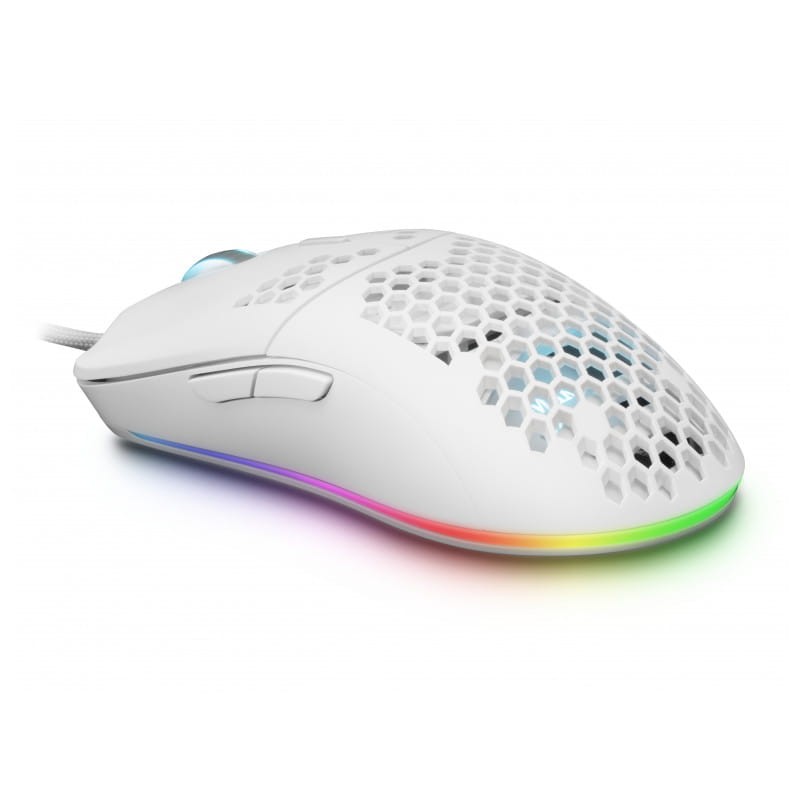 Mars Gaming MMAX Câble Paracorde Plume RGBW Blanc - Souris de jeu -12400 DPI - Ítem1