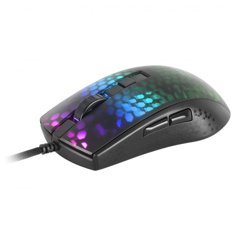 Mars Gaming MMR Feather Paracord RGBW Design Cable Preto - Rato para Jogos -12800 DPI - Item1