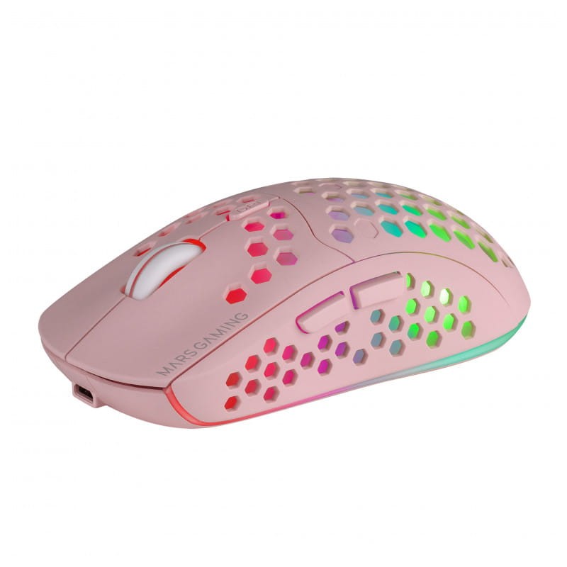 Mars Gaming MMW3P Inalámbrico RGB Rosa - Ratón Gaming - 3200DPI - Ítem1