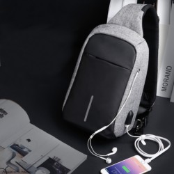 Mochila USB Mark Ryden Crossbody Negro/Gris MR5898 - Ítem1