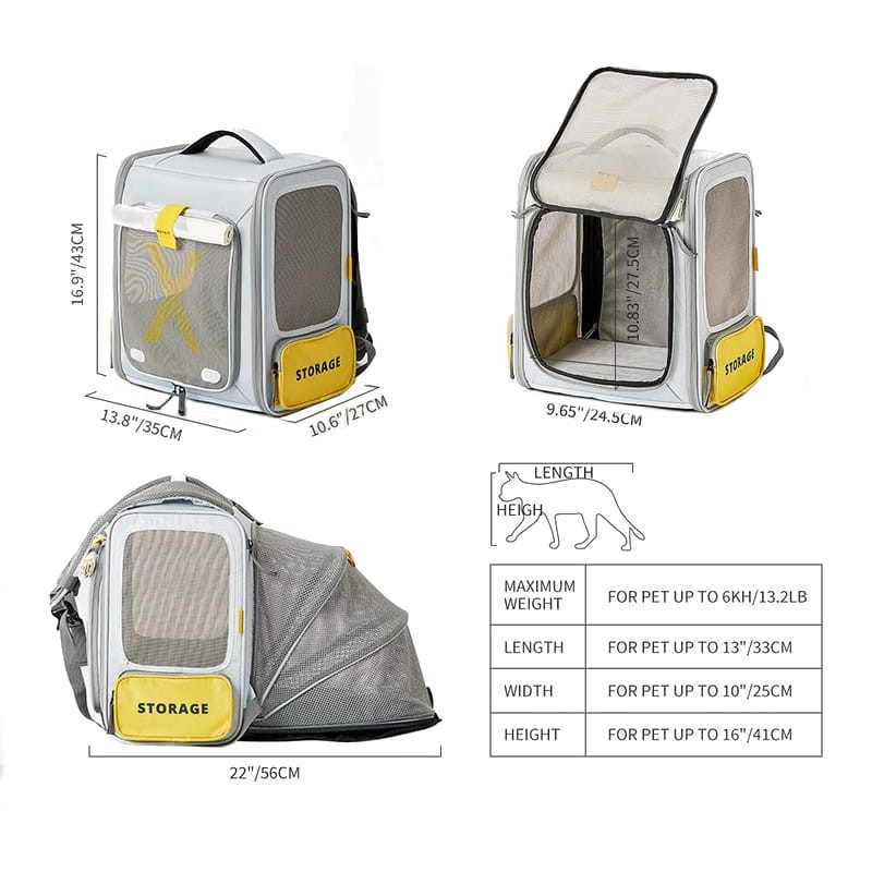 Mochila para transporte de animais de estimação Breezy xZone Pet Carrier Cinzento - Item5
