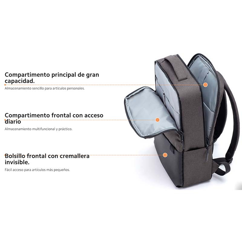 Mochila impermeável Xiaomi Commuter Backpack Cinzento Claro 21L - Item9