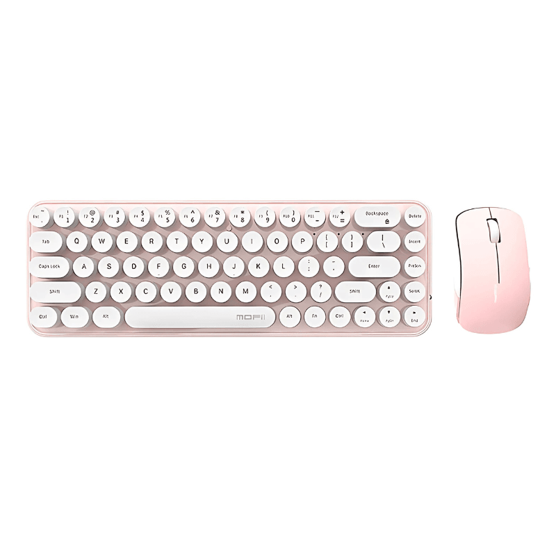 MOFII Bean Branco, Rosa - Conjunto de teclado e rato - Item