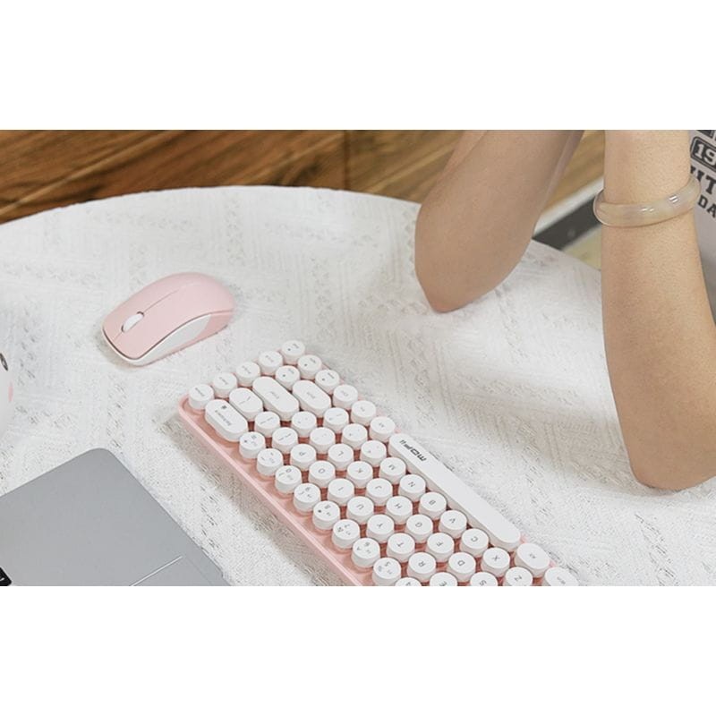 MOFII Bean Branco, Rosa - Conjunto de teclado e rato - Item3