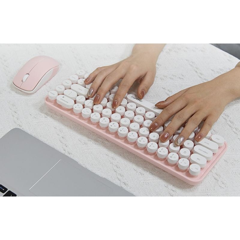 MOFII Bean Branco, Rosa - Conjunto de teclado e rato - Item4