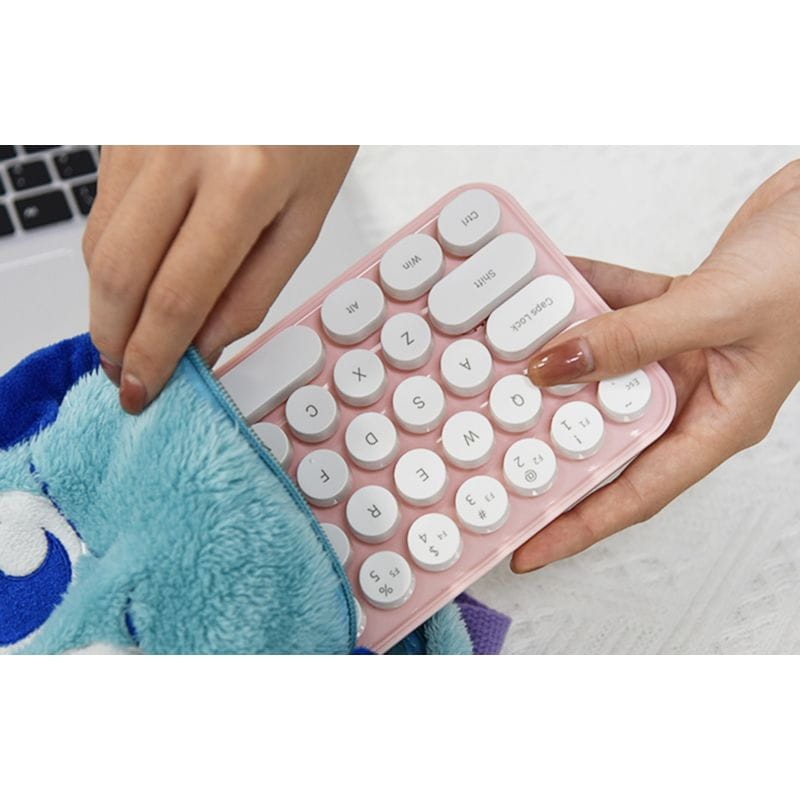 MOFII Bean Branco, Rosa - Conjunto de teclado e rato - Item5
