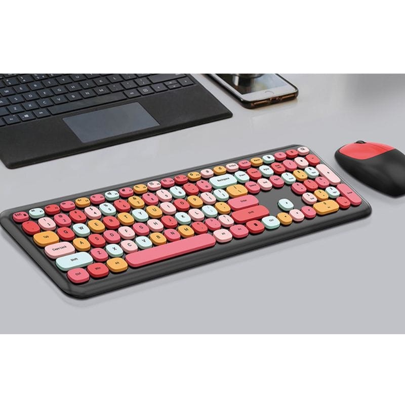MOFII 666 2.4G Preto, Vermelho - Conjunto de teclado e rato - Item3