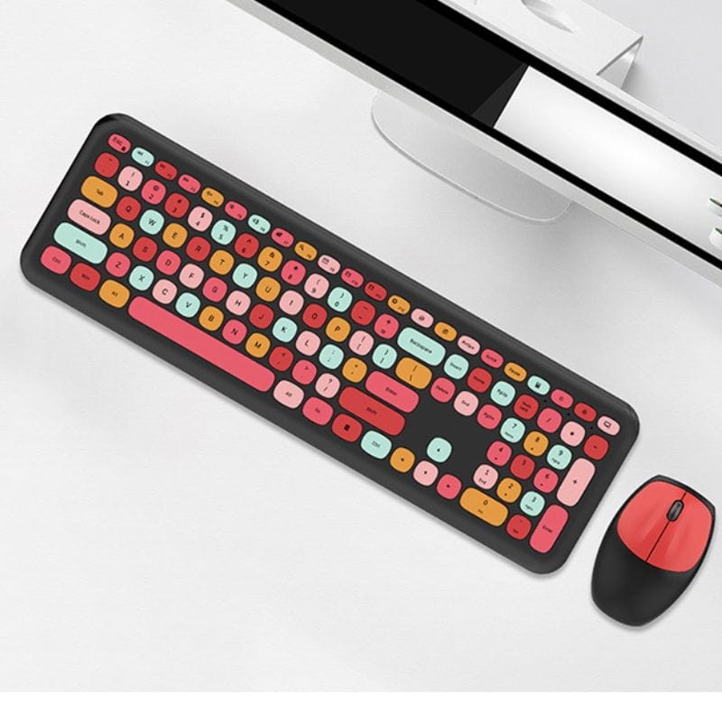 MOFII 666 2.4G Preto, Vermelho - Conjunto de teclado e rato - Item4