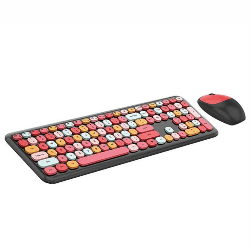 MOFII 666 2.4G Preto, Vermelho - Conjunto de teclado e rato - Item