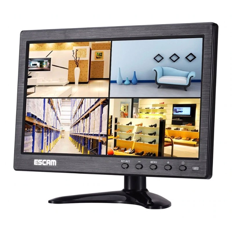 Monitor cámaras de seguridad Escam T10 VGA AV HDMI BNC