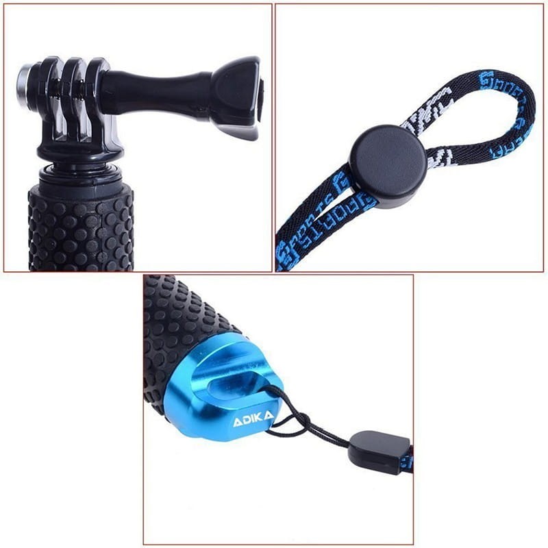 Monopod Stick Acuático 18-50cm - Accesorio Cámara Deportiva Azul Oscuro - Ítem3