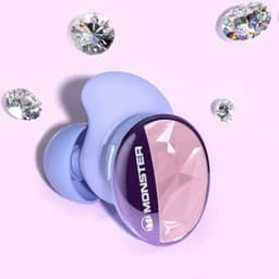 Detalle del diseño del auricular de los Monster Aria Pro MH22110 Púrpura - Auriculares Bluetooth