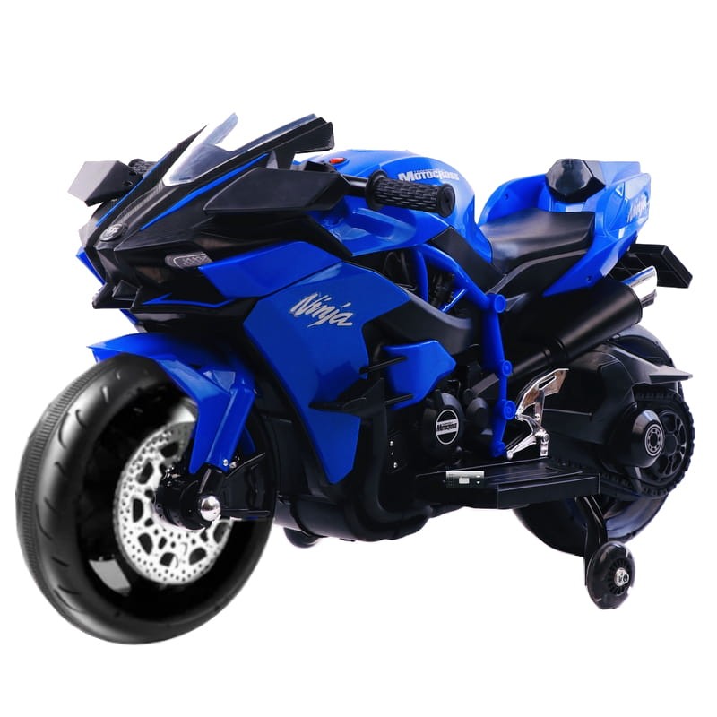 Mota Estilo Kawasaki H2R 12V Azul para Crianças - Item