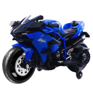 Motocicleta Estilo Kawasaki H2R 12V Azul para Crianças