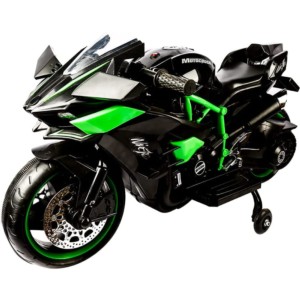 Motocicleta Estilo Kawasaki H2R 12V Preto para Crianças