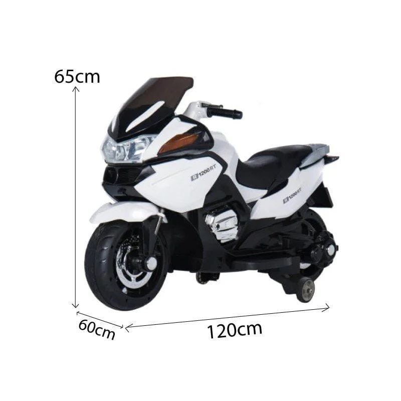 Moto infantil de Policía 24v Blanco - Moto eléctrica para niños - Ítem4