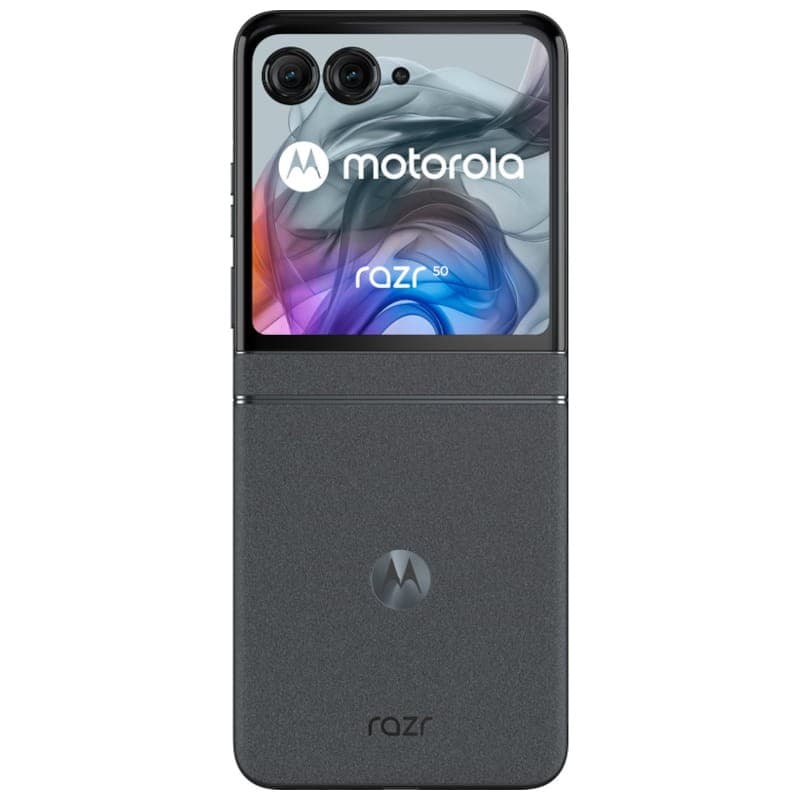 Motorola Razr 50 5G 8GB/256GB Cinzento - Telemóvel Vista traseira aberta