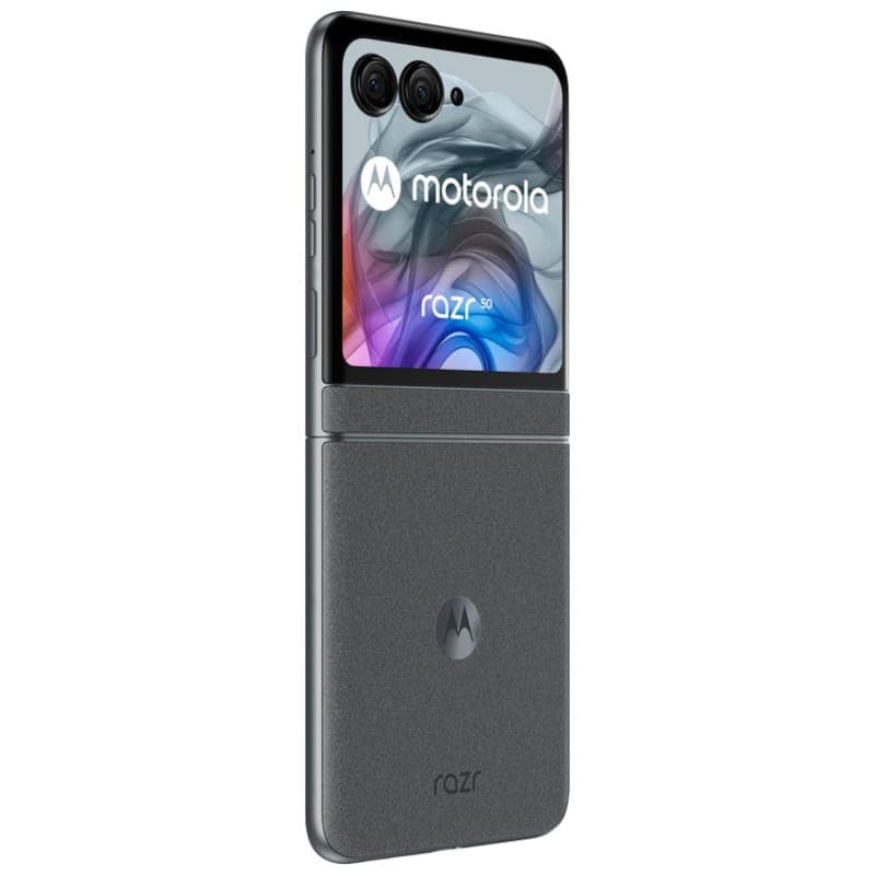 Motorola Razr 50 5G 8GB/256GB Cinzento - Telemóvel Vista traseira lado direito