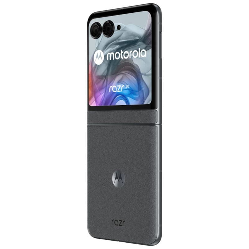 Motorola Razr 50 5G 8GB/256GB Cinzento - Telemóvel Vista traseira lado esquerdo