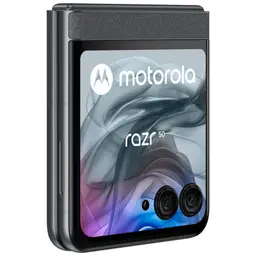 Motorola Razr 50 5G 8GB/256GB Cinzento - Telemóvel Vista frontal lado direito dobrado