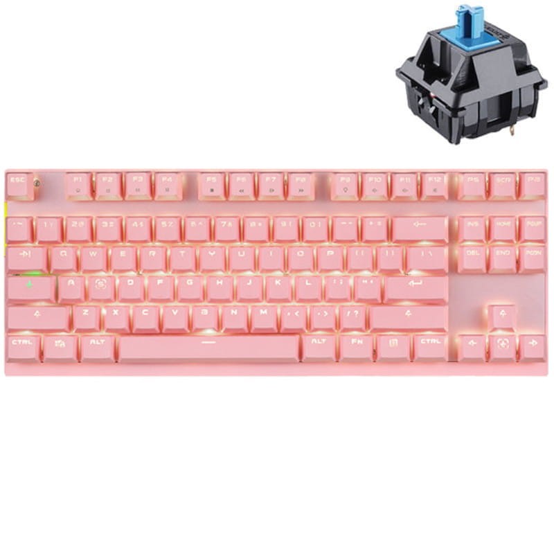 Teclado Mecánico Motospeed GK82 Inalámbrico RGB Rosa