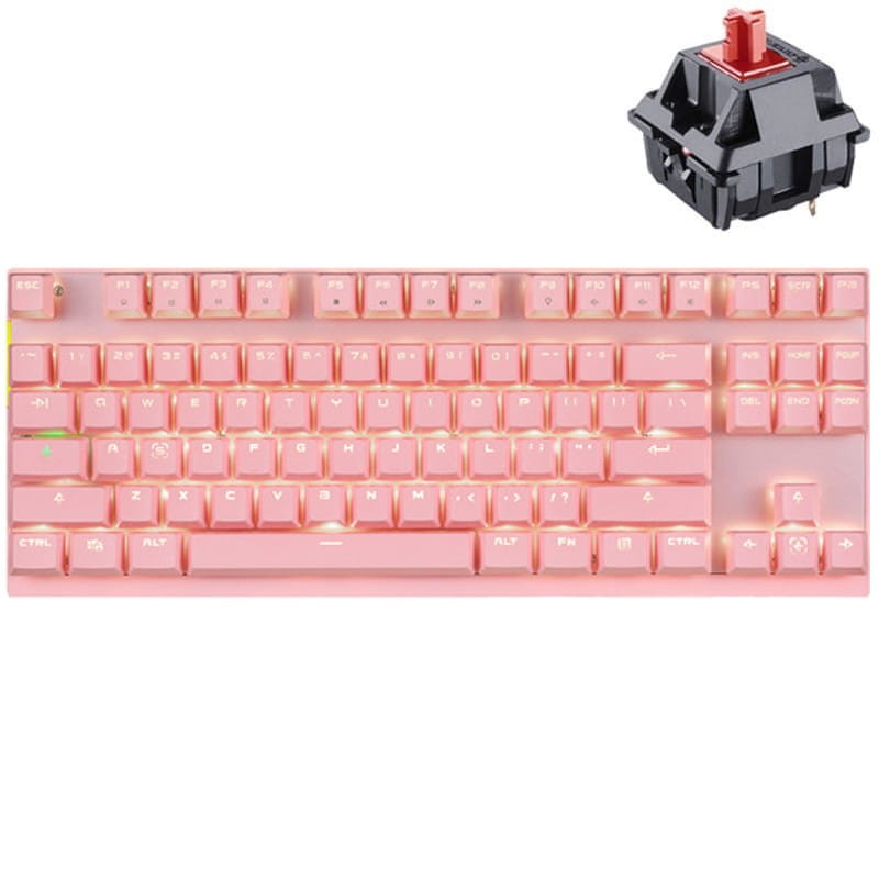Mechanical Keyboard Motospeed Gk Pink Rgb Light