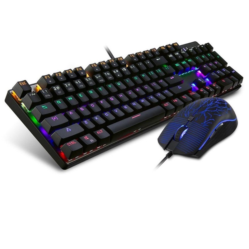 Kit Teclado Mecânico + Rato Gaming Motospeed CK666