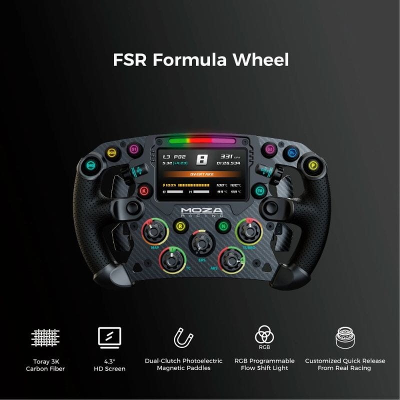 Volante MOZA FSR Highend Formula Wheel (28cm ) - Volante PC - Ítem9