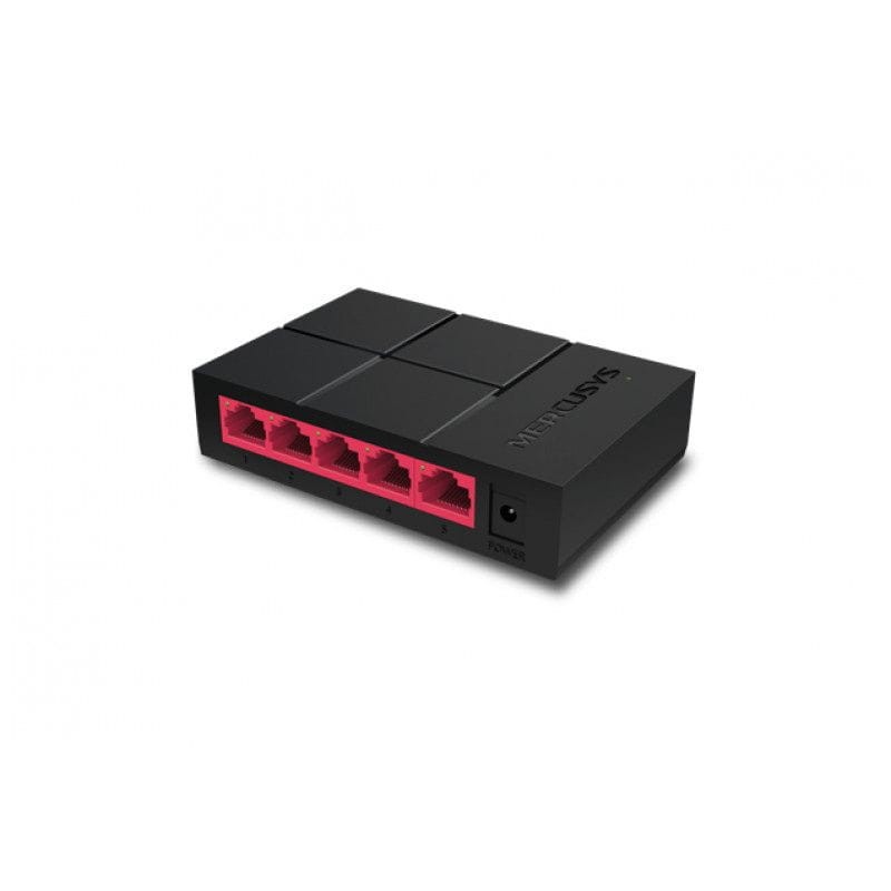 Mercusys MS105G 5 Portas Gigabit 10 Gbps Plug & Play Preto / Vermelho - Switch - Item2