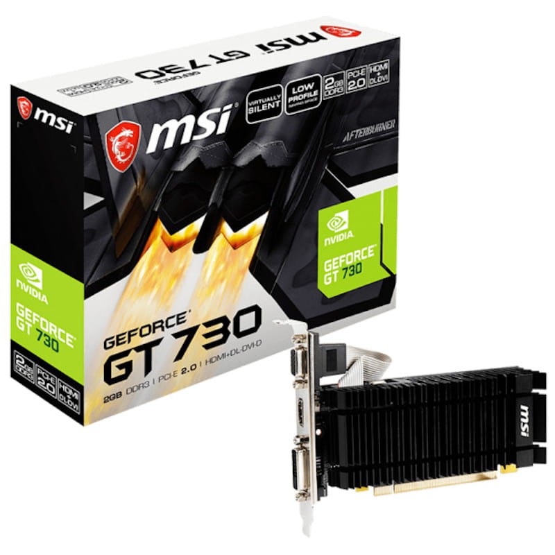 Tarjeta Gráfica MSI N730K-2GD3H/LPV1 NVIDIA GeForce GT 730 2 GB GDDR3