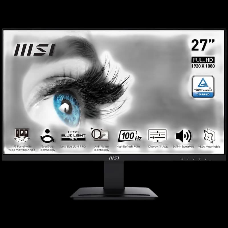 MSI Pro MP273A 27 FullHD IPS 100 Hz FreeSync Noir - Moniteur PC