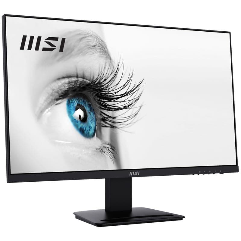 MSI Pro MP273A Dalle IPS 27 LED Full HD Noir - Moniteur PC Vue Avant Côté Droit