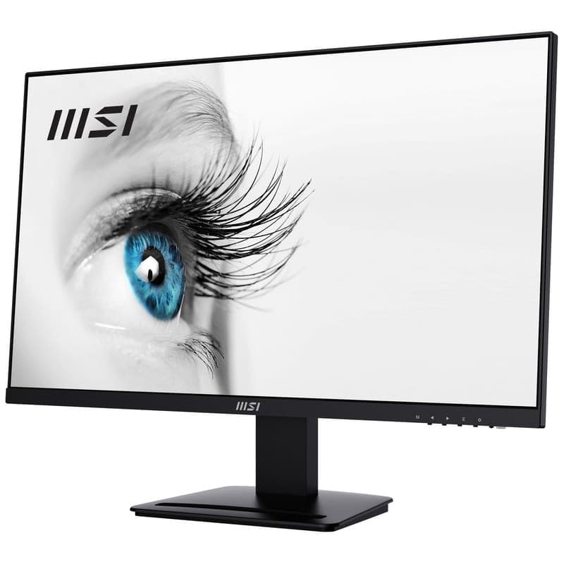 MSI Pro MP273A Dalle IPS 27 LED Full HD Noir - Moniteur PC Vue Avant Côté Gauche
