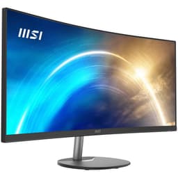 MSI Pro MP341CQ 34 UltraWide Quad HD VA Curvo AMD FreeSync Preto - Monitor de PC Frontal Lado Direito