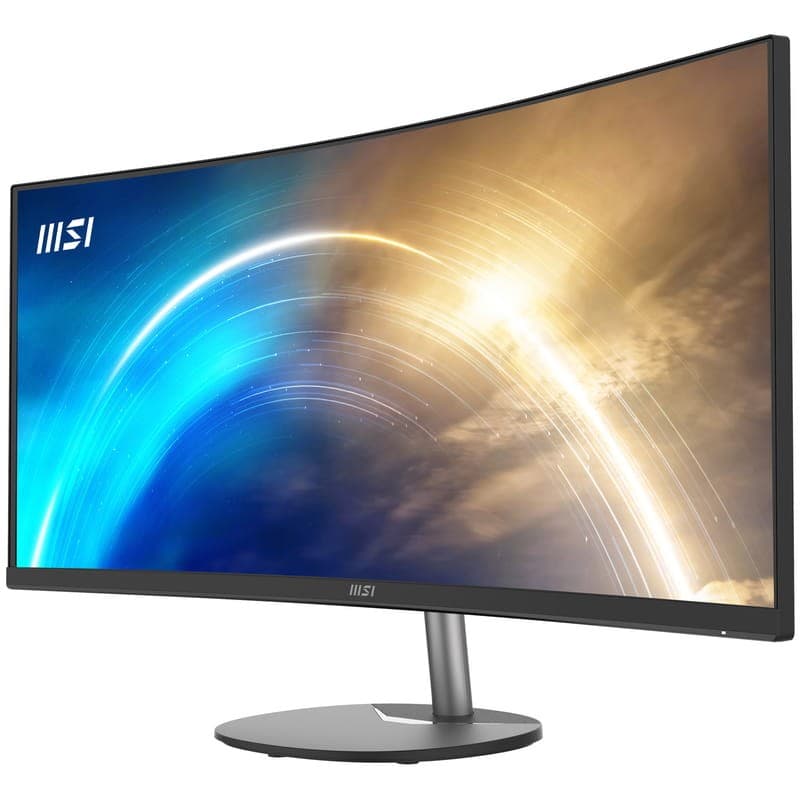 MSI Pro MP341CQ 34 UltraWide Quad HD VA Curvo AMD FreeSync Preto - Monitor de PC frontal esquerdo